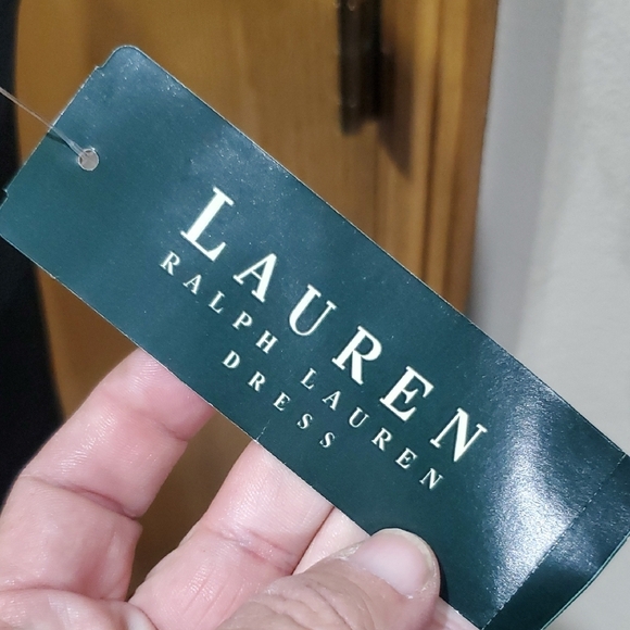 Ralph Lauren Black Ribbed Mock Neck Sheath Dress - Picture 2 of 8